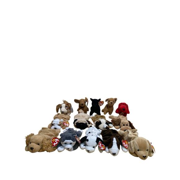 Lot of 14 Dog Beanie Babies All With Tags - Picture 1 of 8